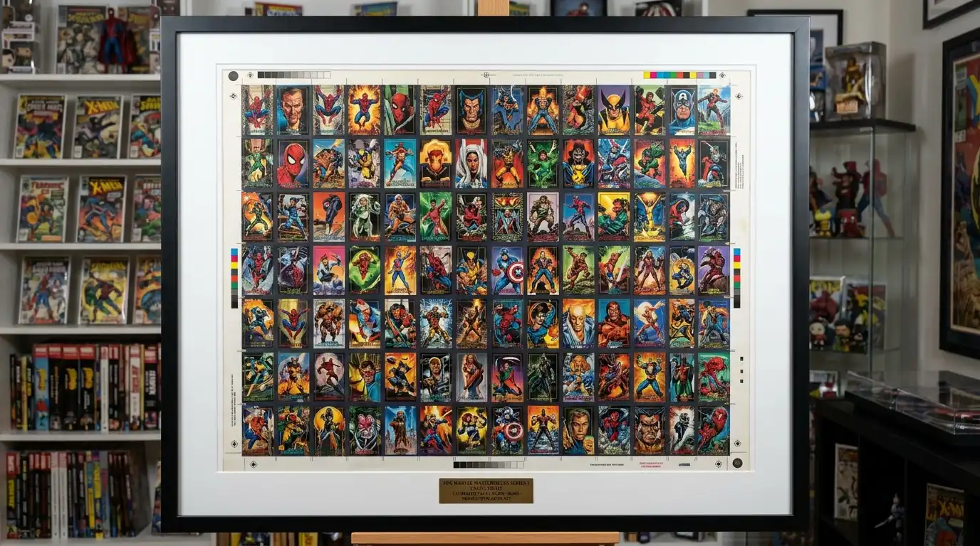 10 - 1992 Marvel Masterpieces Series 1 Uncut Sheet