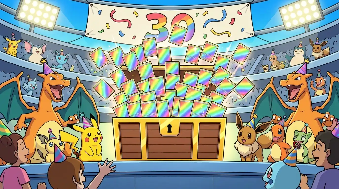Pokémon TCG 30th Celebration- Every Card Goes Full Foil in 2026