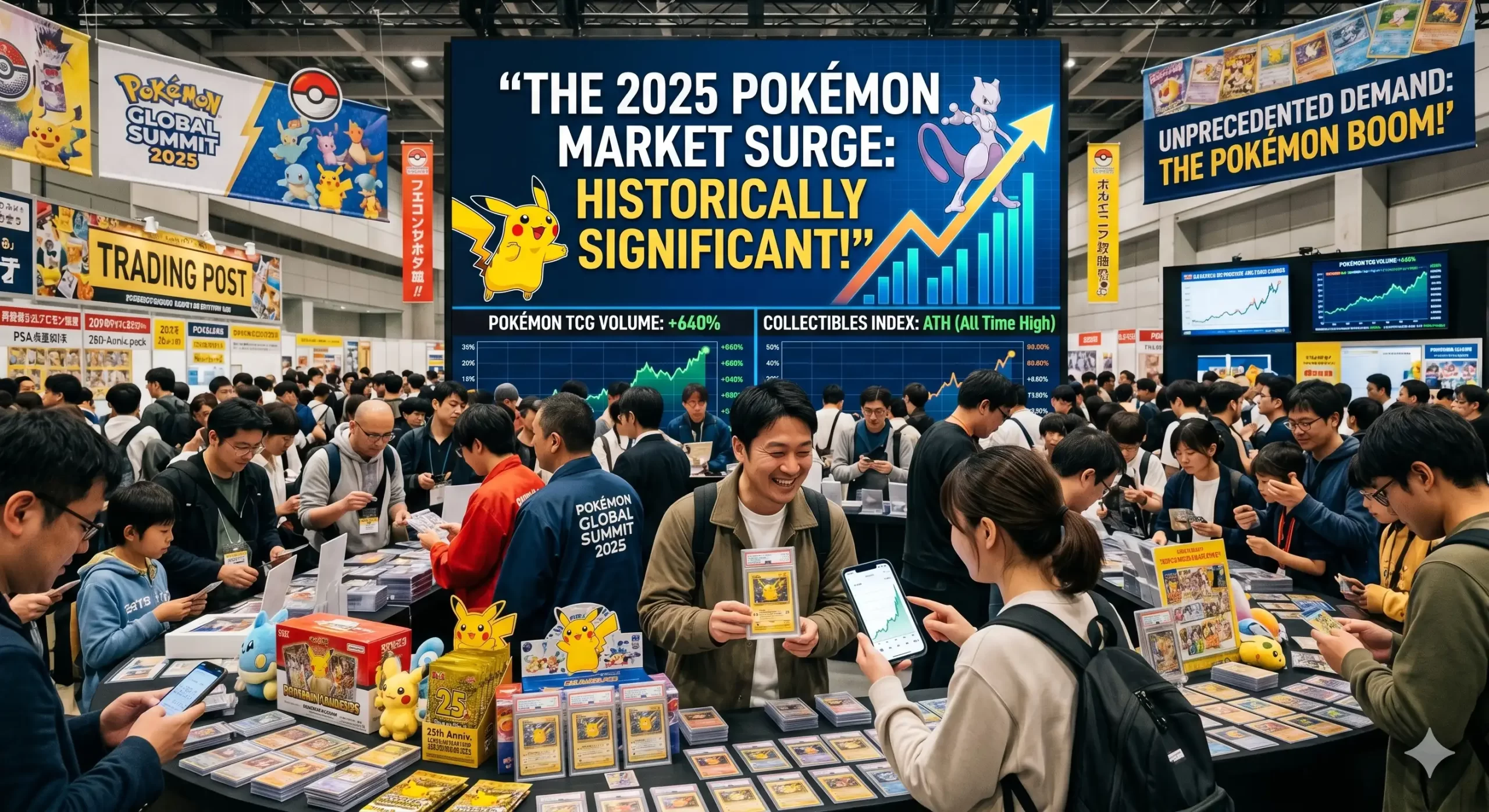 ''What Made Pokémon's 2025 Market Surge so Historically Significant?'' make image for this one also, make it better and clean