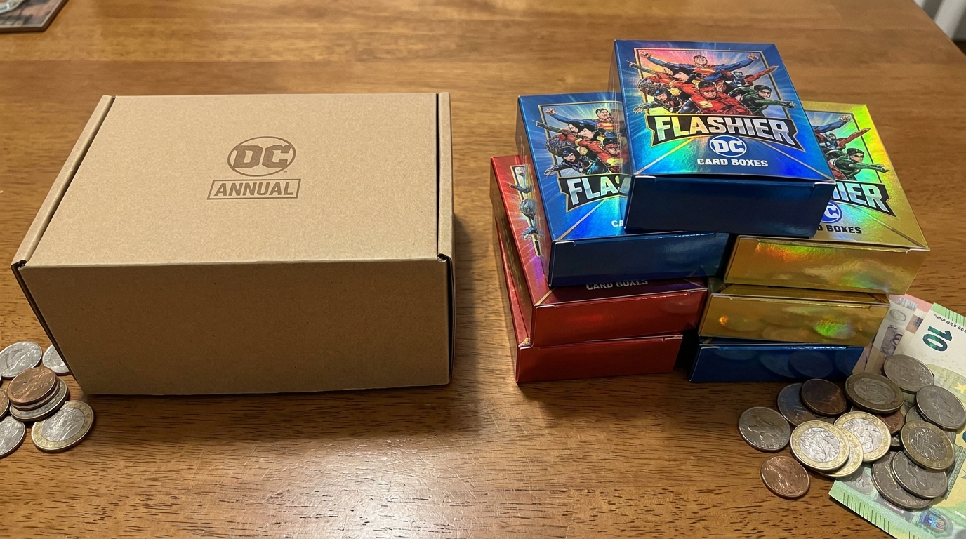 Why is DC Annual cheaper than flashier DC card boxes